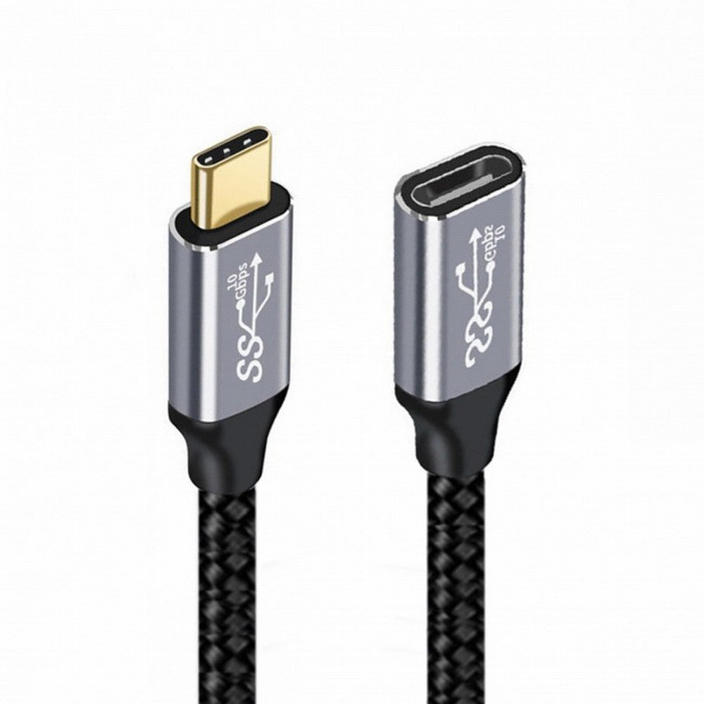 USB-C USB 3.1 Type-C Male to Female Extension Data Cable 10Gbps 100W with Sleeve for Laptop Phone CC-UC-058-SL