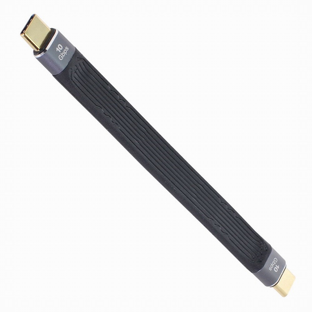 Type-C USB-C Male to Male USB 3.1 10Gbps Flat Slim FPC Data Cable 13cm for Laptop Phone UC-016-0.13M