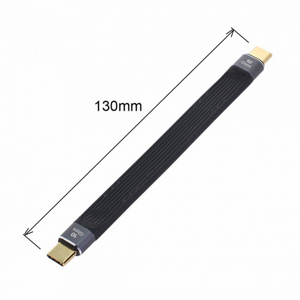 Type-C USB-C Male to Male USB 3.1 10Gbps Flat Slim FPC Data Cable 13cm for Laptop Phone UC-016-0.13M
