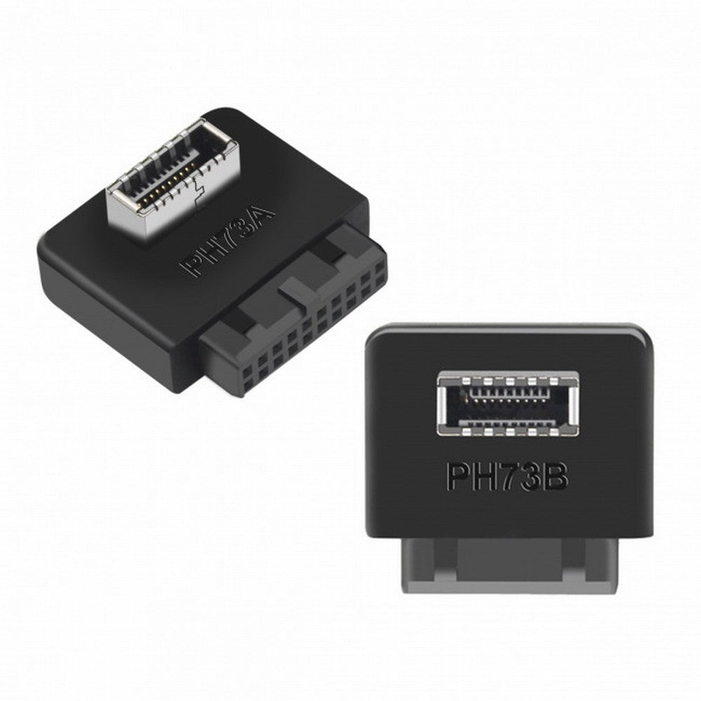 2pcs USB 3.1 Front Panel Socket Key-A Type-E to USB 3.0 20Pin Header Male Extension Adapter for Motherboard UC-032