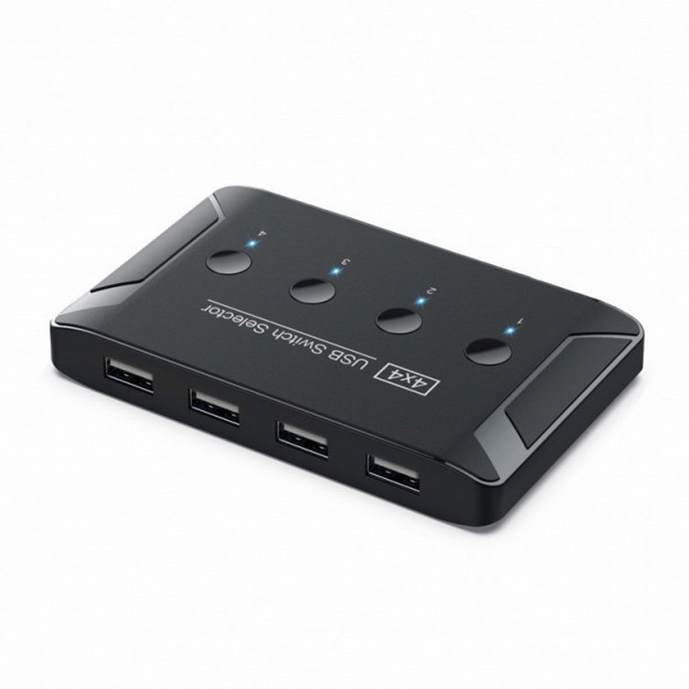 KVM USB 2.0 Switch Selector 4 Port PCs Sharing 4 Devices for Keyboard Mouse Scanner Printer U2-040