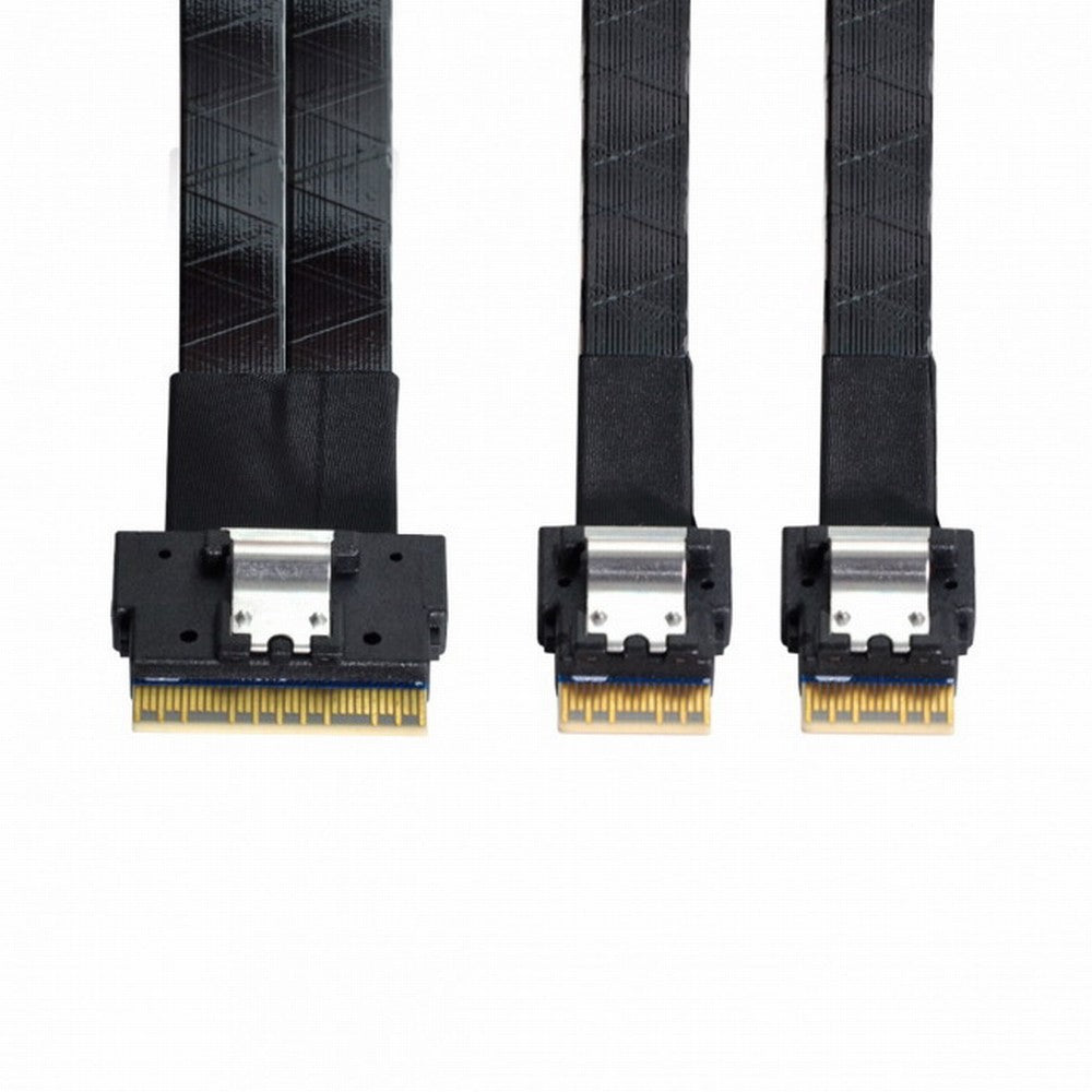 PCI-E Ultraport Slimline SAS Slim 4.0 SFF-8654 8i 74pin to Dual SFF-8654 4i 38Pin Cable 40cm PCI-Express SF-034