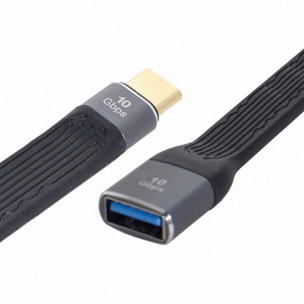 USB 3.1 Type C Male Host to USB3.0 Type A Female OTG Flat Slim FPC Data Cable 13cm for Laptop Phone UC-063-0.13M