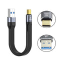 10Gbps USB 3.1 Type C Male to USB3.0 Type A Male Flat Slim FPC Data Cable 13cm for Laptop Phone UC-036-0.13M