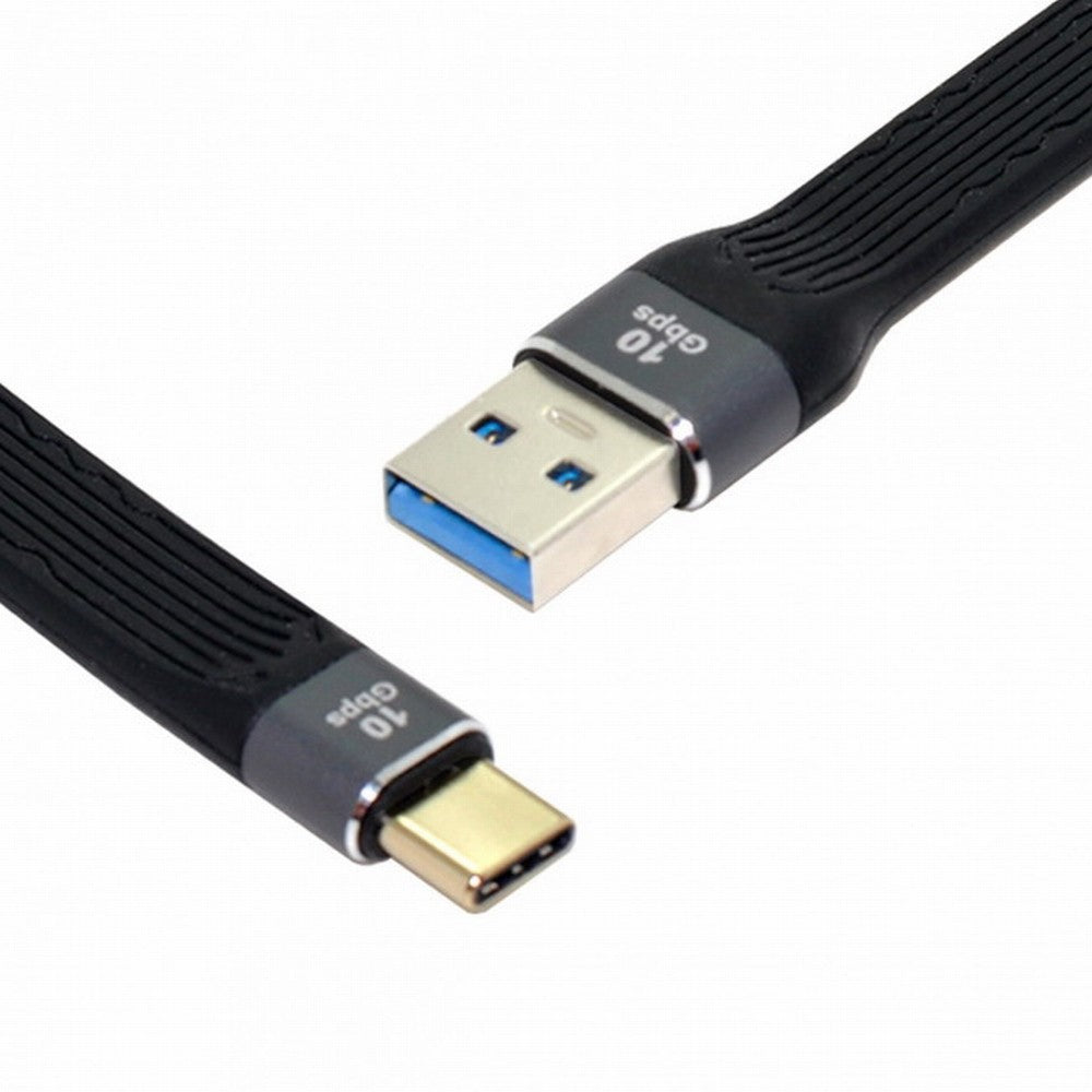 10Gbps USB 3.1 Type C Male to USB3.0 Type A Male Flat Slim FPC Data Cable 13cm for Laptop Phone UC-036-0.13M
