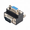 Up Angled 90 Degree RS232 D-Sub 9Pin Male Screw Type to Female Nut Type Extension Adapter DB-001-UP