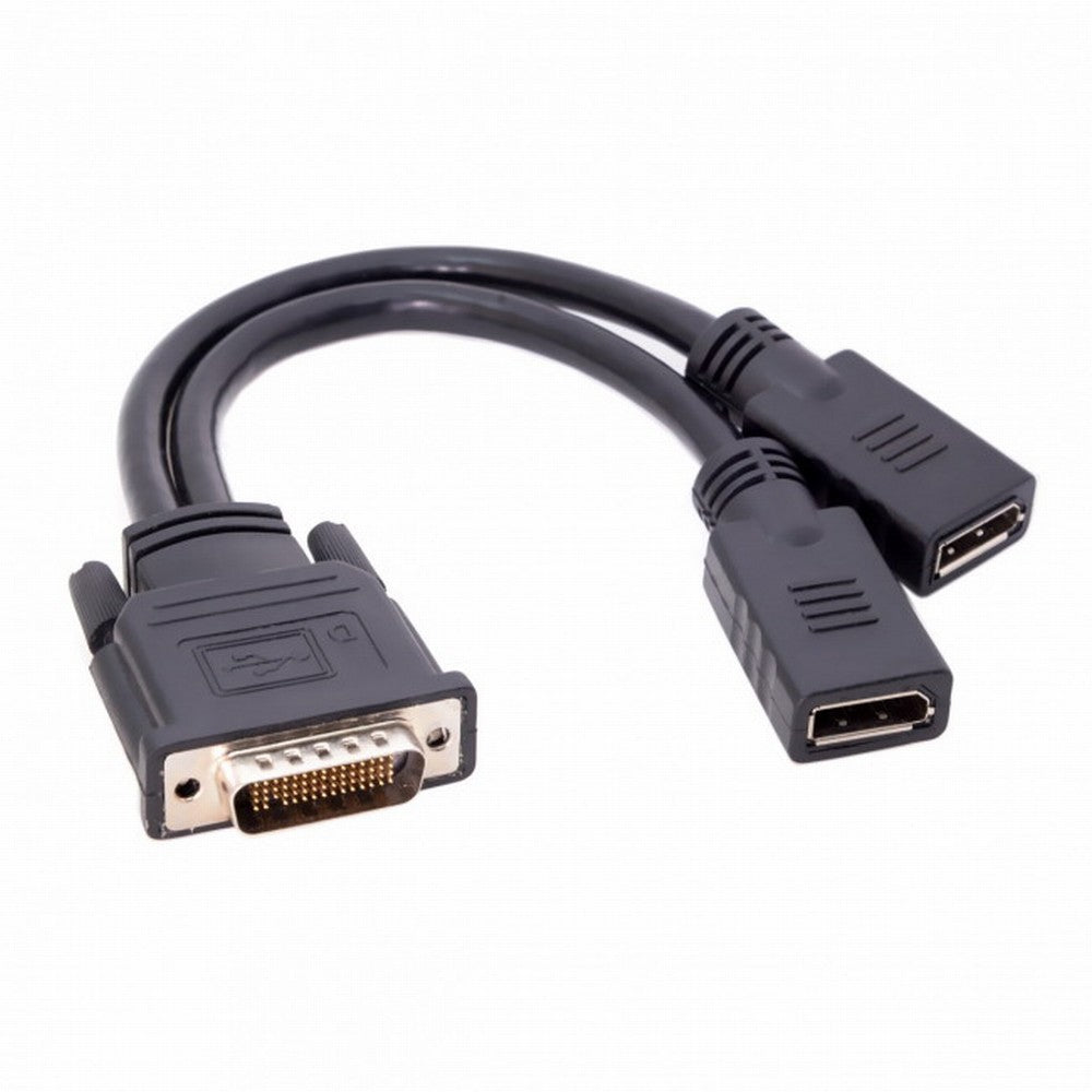 DMS-59Pin Male to Dual DP Displayport Female Splitter Extension Cable for PC Graphics Card DB-027