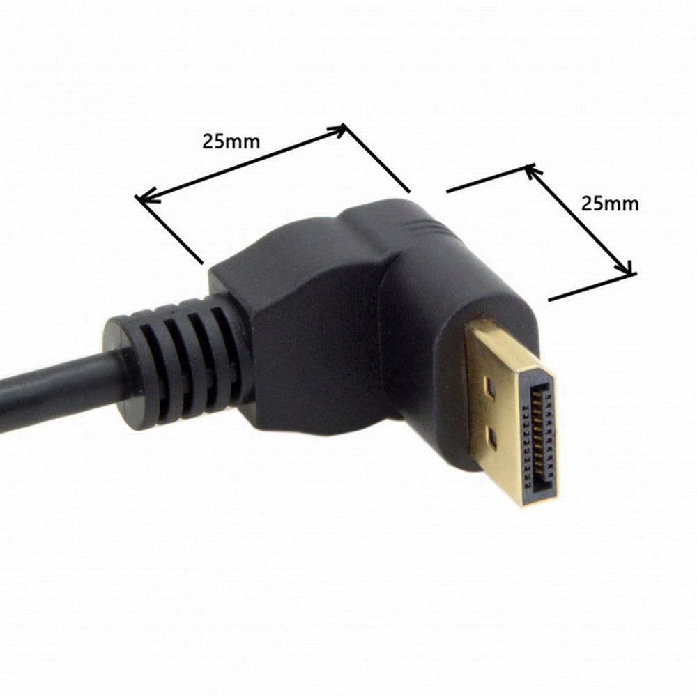 DisplayPort Display Port Male to Female 90 Degree Up Angled Extension Cable DP-015-UP