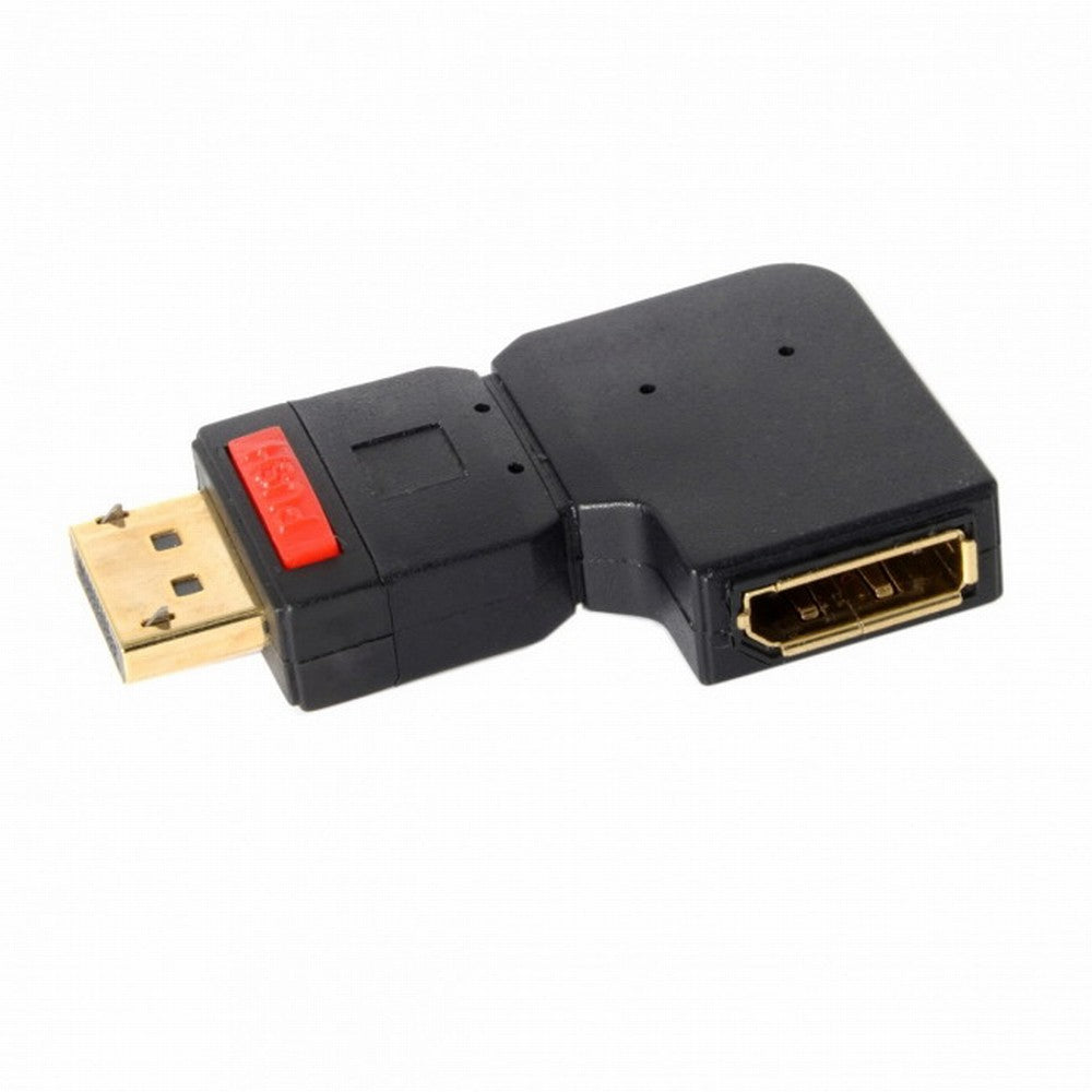 Left Angled 90 Degree DisplayPort Male to Female Extension Adapter Standard DP 4K DP-016-LE