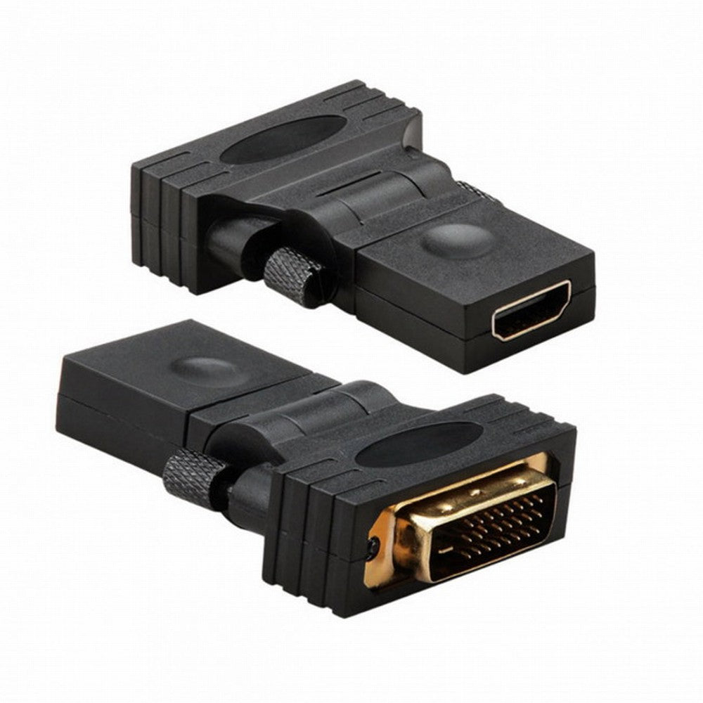DVI Male to HDMI Female 360 degree Rotating Swivel Adapter for HDTV Video Card 1080P HD-021
