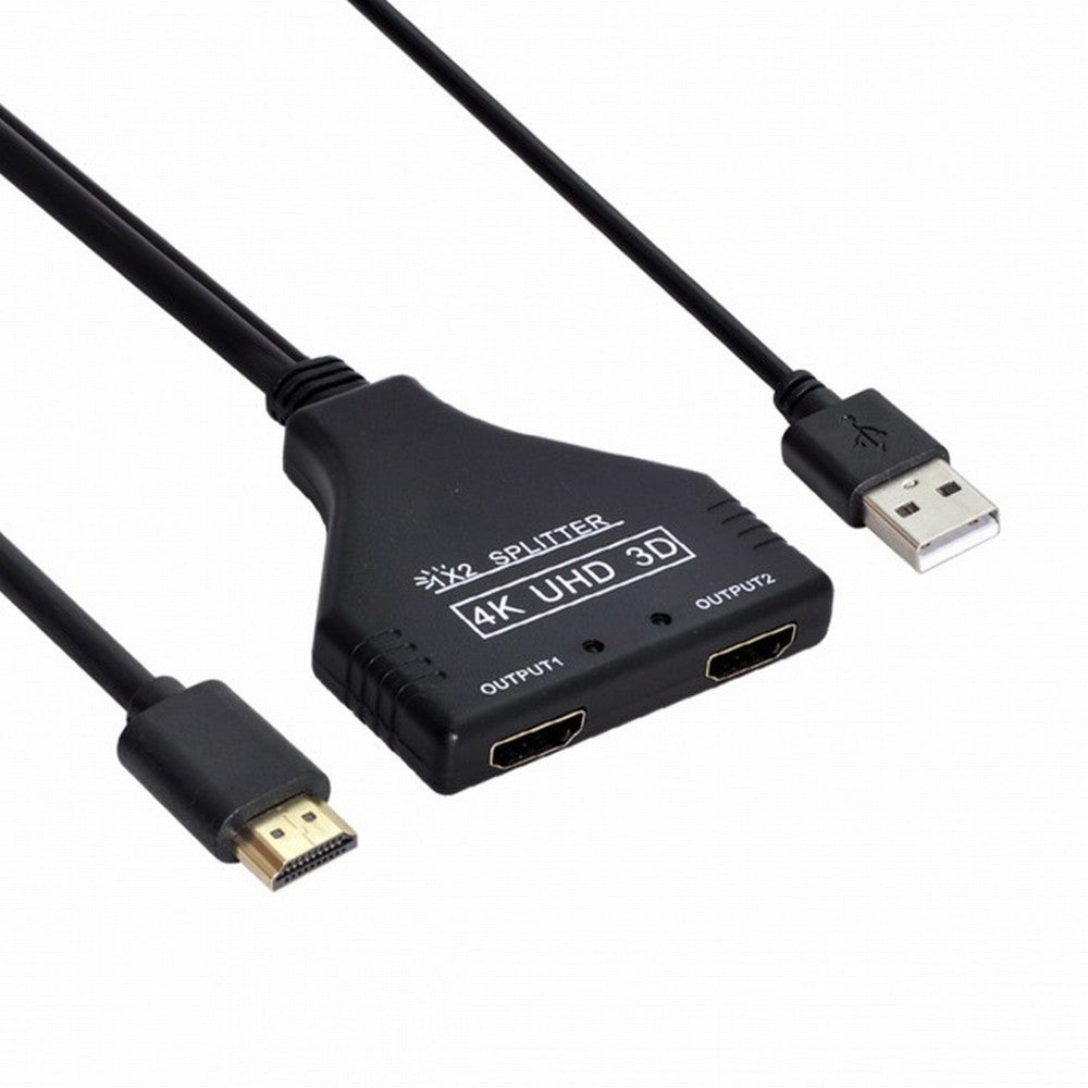 HDMI 1.3 to Dual Female Splitter Switch Extension Adapter Cable with Power for HDTV Laptop 1080P HD-067