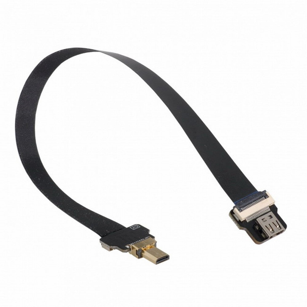 CYFPV Micro HDMI Male to Micro HDMI Female Extension FPC Flat Cable 1080P for FPV HDTV Multicopter Aerial Photography CC-HD-192-BK