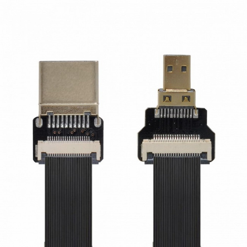 CYFPV HDMI Male to Micro HDMI Male Extension FPC Flat Cable 1080P for FPV HDTV Multicopter Aerial Photography CC-HD-194-BK