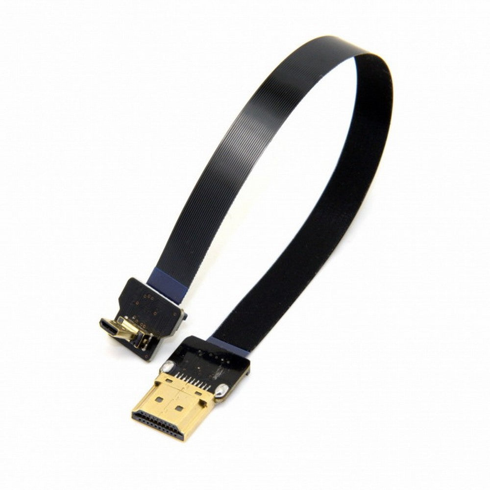 CYFPV 90 Degree Up Angled FPV Micro HDMI Male to HDMI Male Flat Cable 50cm for FPV HDTV Multicopter Aerial Photography CC-HD-194-UP