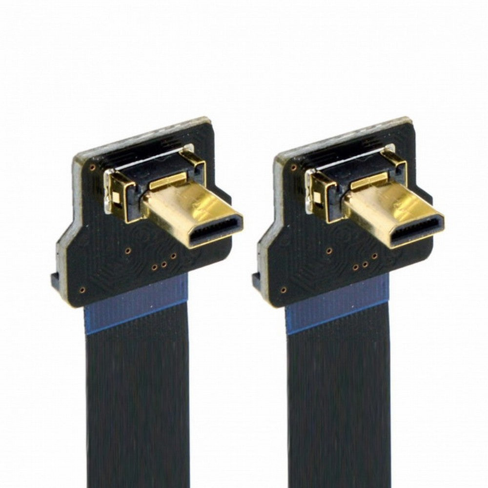 CYFPV 90 Degree Up Angled FPV Micro HDMI Male to Micro HDMI FPC Flat Cable for FPV HDTV Multicopter Aerial Photography CC-HD-195-UP