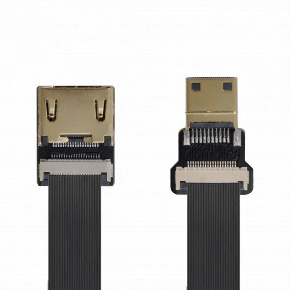 CYFPV HDMI Female to Mini HDMI Male Extension FPC Flat Cable 1080P for FPV HDTV Multicopter Aerial Photography CC-HD-196-BK