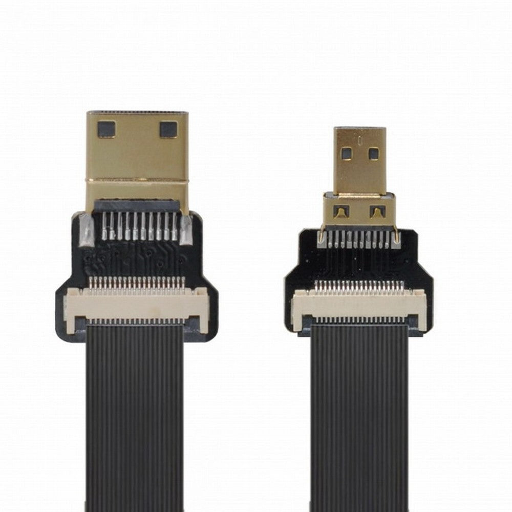 CYFPV Mini HDMI Male to Micro HDMI Male Extension FPC Flat Cable 1080P for FPV HDTV Multicopter Aerial Photography CC-HD-199-BK