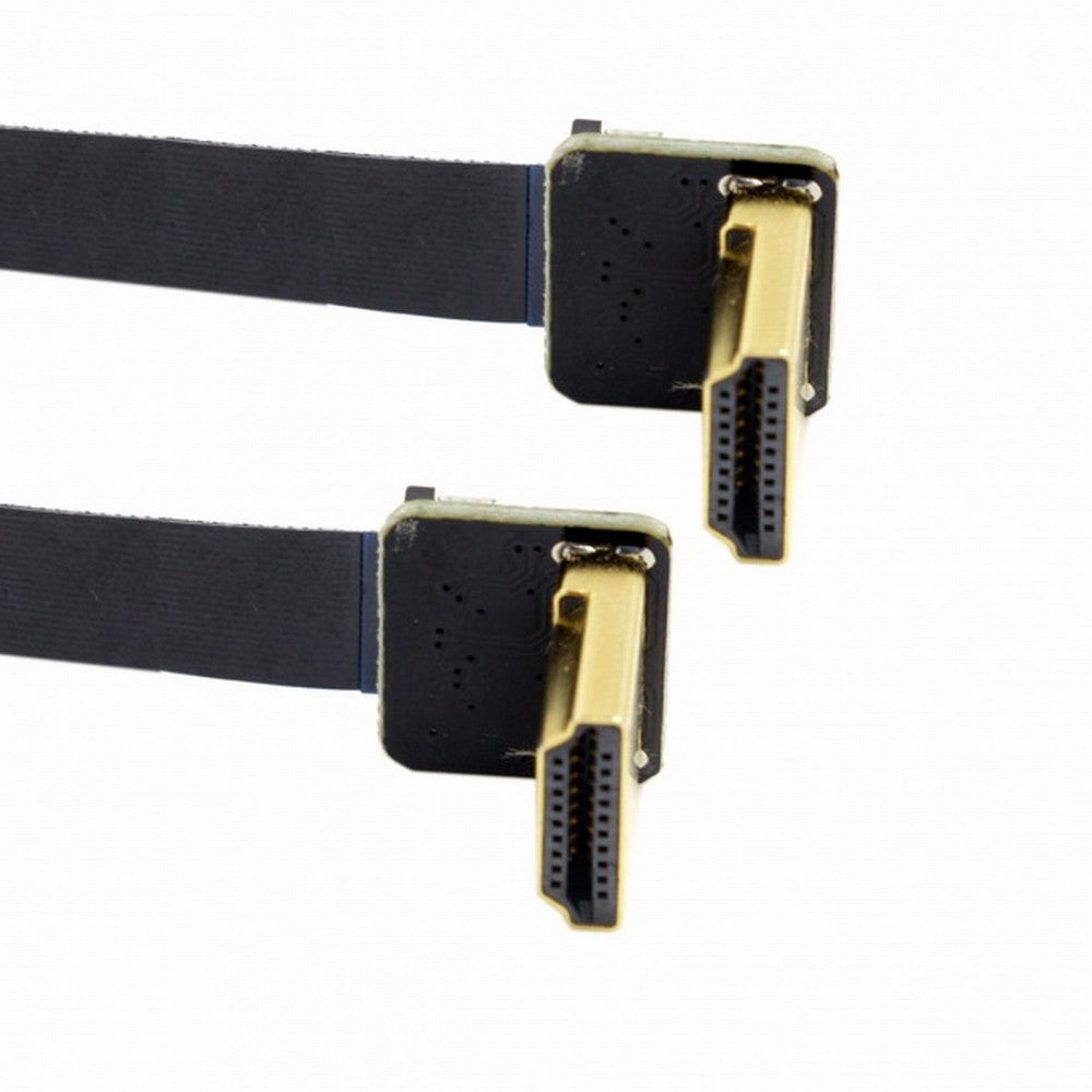 CYFPV Dual 90 Degree Down Angled HDMI Type A Male to Male HDTV FPC Flat Cable for FPV HDTV Multicopter Aerial Photography CC-HD-206-DN