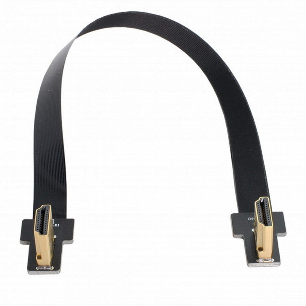 CYFPV Dual 90 Degree Right Angled HDMI Type A Male to Male HDTV FPC Flat Cable for FPV HDTV Multicopter Aerial Photography CC-HD-206-RI