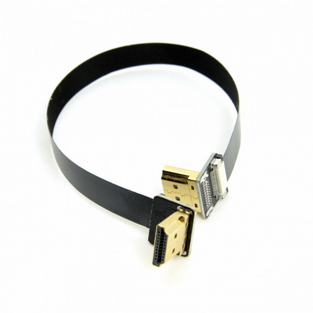 CYFPV Dual 90 Degree Up Angled HDMI Type A Male to Male HDTV FPC Flat Cable for FPV HDTV Multicopter Aerial Photography CC-HD-206-UP
