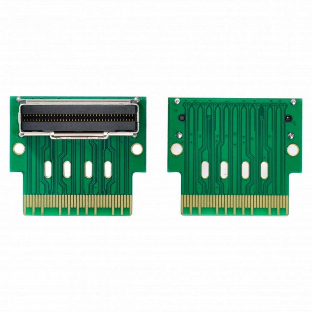PCI-E Slimline SAS 4.0 SFF-8654 8i 74pin to SFF-8654 74pin Male to Female Extender Adapter Angled Test Tools SF-007