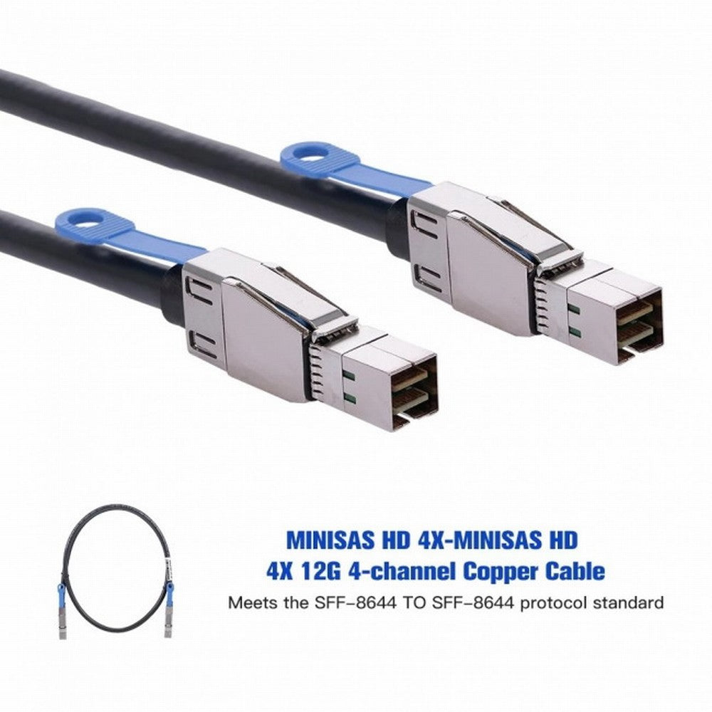 External Mini SAS HD SFF-8644 to Mini SAS High Density HD SFF-8644 Data Server Raid Cable 50cm 12Gbps SF-069