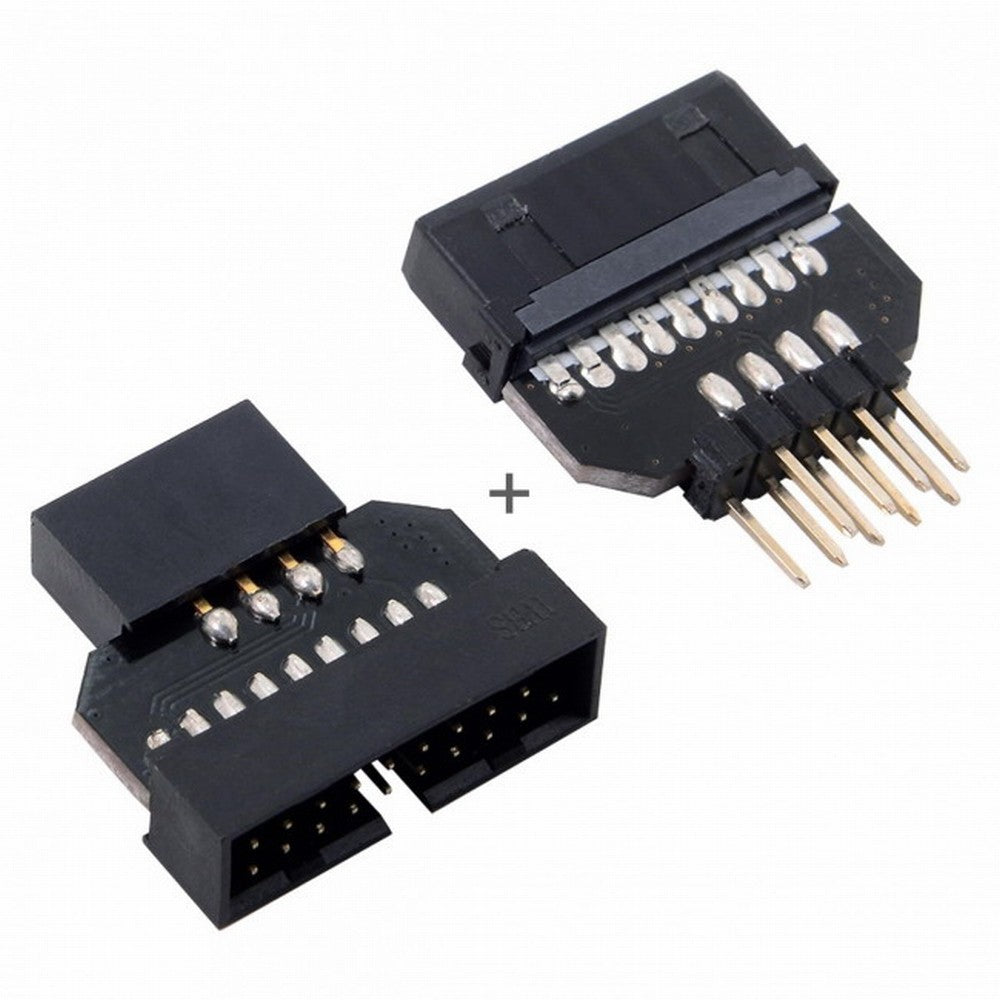 1set Reversible USB 2.0 9Pin Housing to Motherboard USB 3.0 20pin Header Female Adapter U2-026