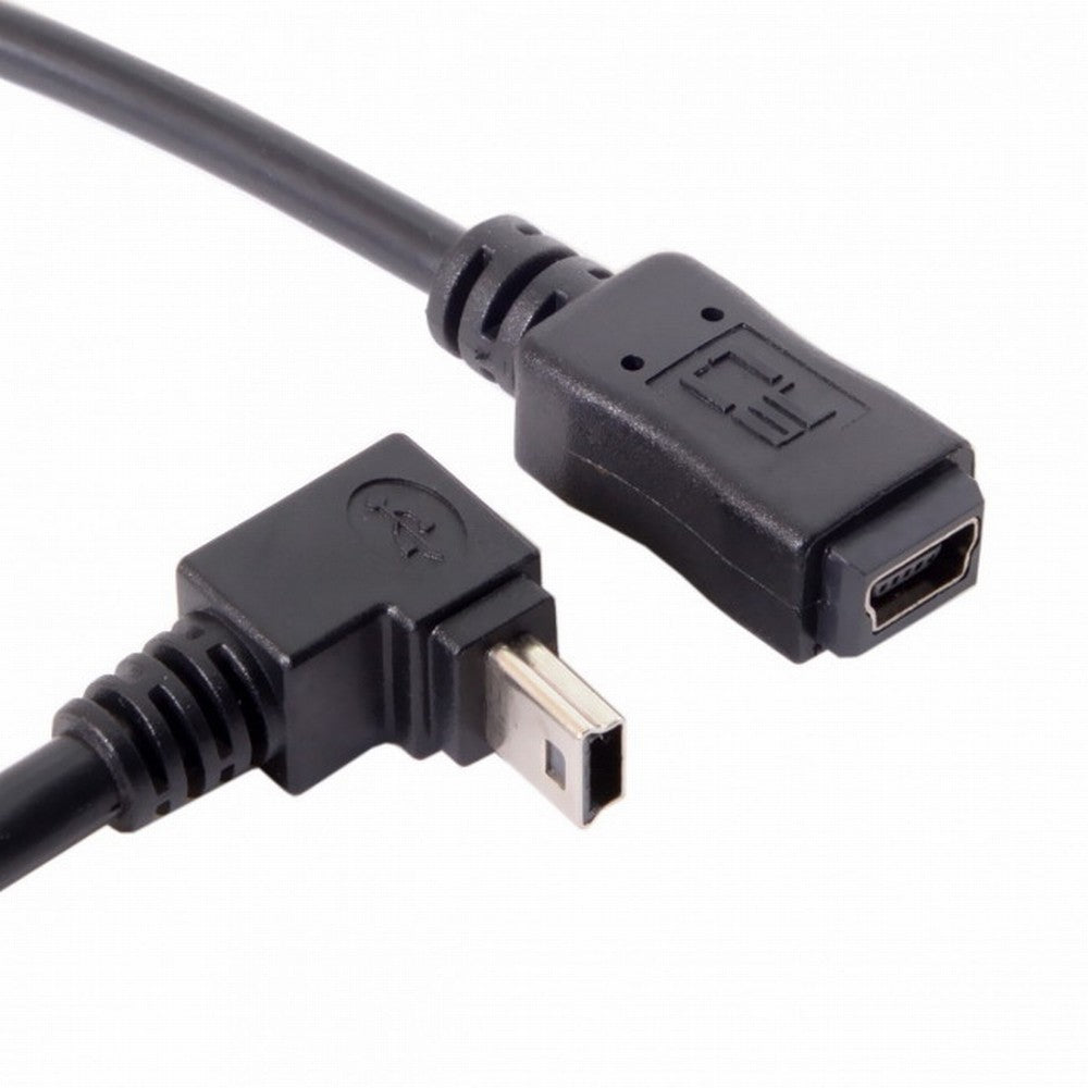 GPS Mini USB 5P 90D Up Angled Male to Mini USB 5Pin Female Extension Cable 0.2m U2-049-UP