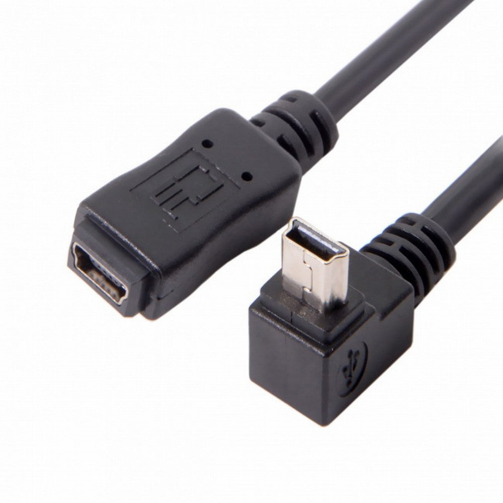 GPS Mini USB 5P 90D Up Angled Male to Mini USB 5Pin Female Extension Cable 0.2m U2-049-UP
