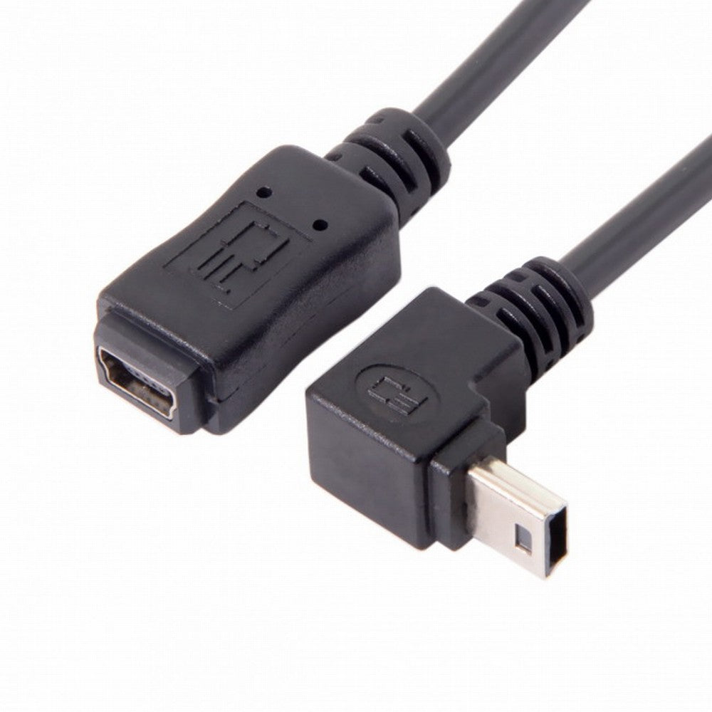 GPS Mini USB 5P 90D Down Direction Angled Male to 5p Female Extension Cable 0.2M U2-049-DN