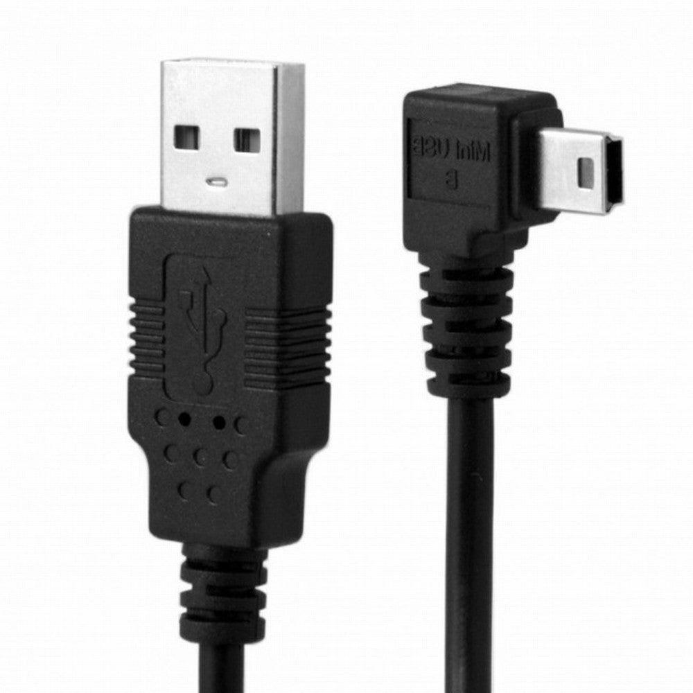 Mini USB B Type 5pin Male Right Angled 90 Degree to USB 2.0 Male Data Cable with Ferrite U2-057-RI-3.0M/U2-057-RI-5.0M