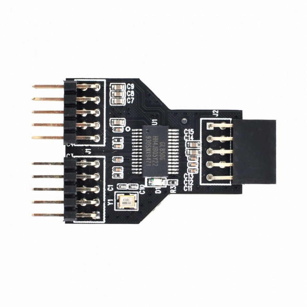 Motherboard 9pin USB 2.0 Header 1 to 2 Female Extension HUB Connector Adapter Port Multilier U2-074