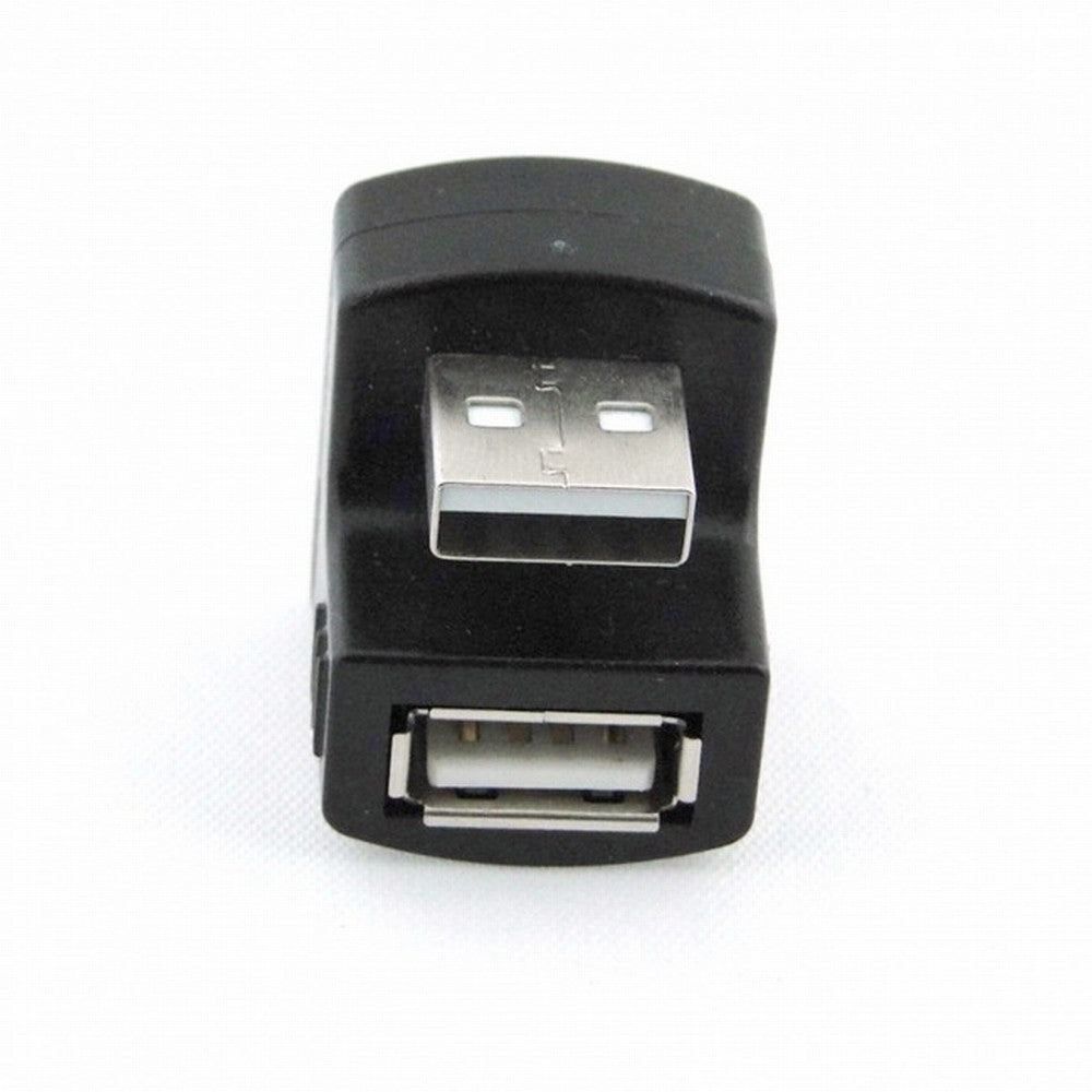 Up Angled USB 2.0 Adapter A Male to Female Extension 90 180 360 Degree Black U2-099-UP