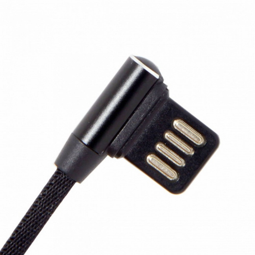 Micro USB 5Pin to Left Right Angled 90 Degree USB 2.0 Data Cable with Sleeve for Tablet Phone 15cm U2-114