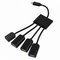 Micro USB Host OTG 3 Port Hub Adapter Cable with Power for Galaxy S5 i9600 Note3 N9000 Cell Phone Tablet U2-030