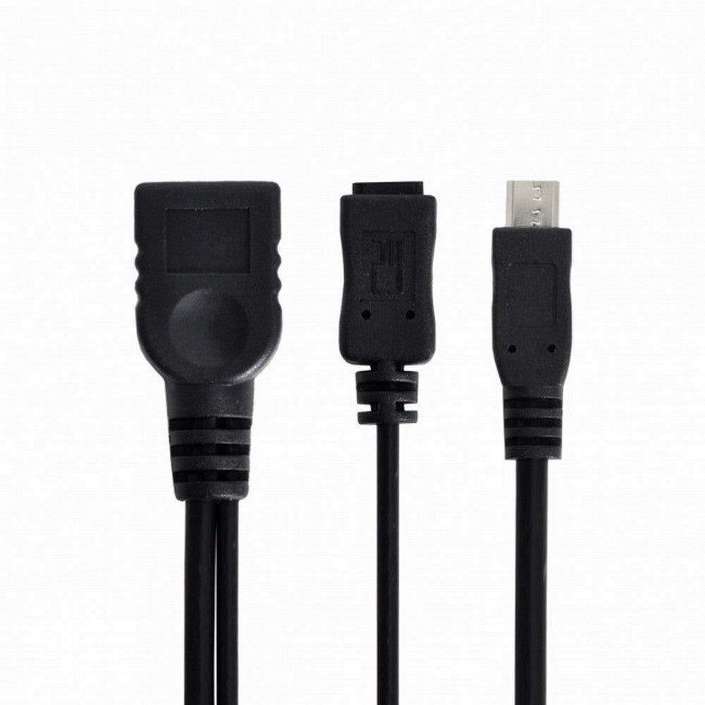 Black Color Micro USB 2.0 OTG Host Flash Disk Cable with Micro USB power for Galaxy S3 i9300 S4 i9500 Note2 N7100 Note3 N9000 S5 i9600 U2-166