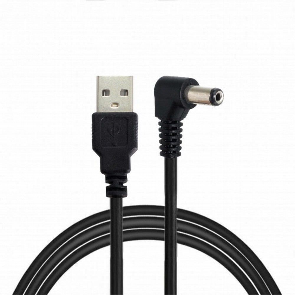 USB 2.0 A Type Male to Right Angled 90 Degree 5.5 x 2.1mm DC 5V Power Plug Barrel Connector Charge Cable U2-184-RI