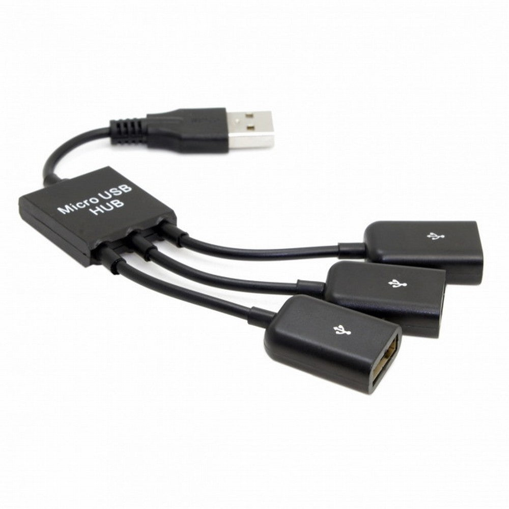 USB 2.0 to 3 Ports Hub Cable Bus Power 1 to 3 for Laptop Notebook PC Mouse Disk Printer U2-054