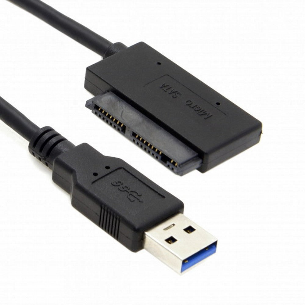 USB 3.0 to Micro SATA 7+9 16 Pin 1.8" 90 Degree Angled Hard Disk Driver SSD Adapter Cable 10cm U3-068