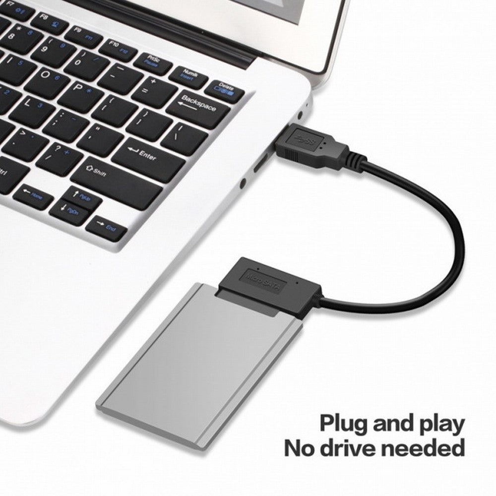 USB 3.0 to Micro SATA 7+9 16 Pin 1.8" 90 Degree Angled Hard Disk Driver SSD Adapter Cable 10cm U3-068