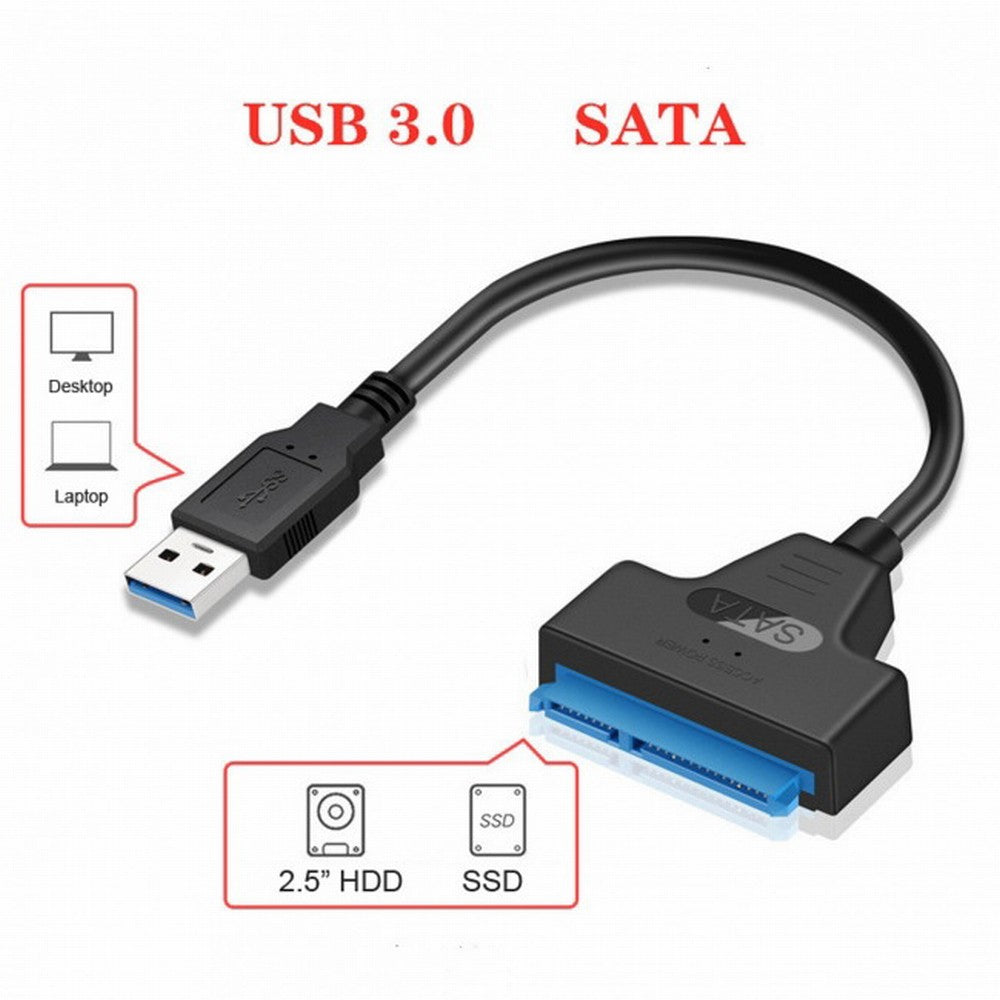 Super speed 5Gbps USB 3.0 to SATA 22 Pin Adapter Cable for 2.5" Hard disk driver SSD U3-077-BK
