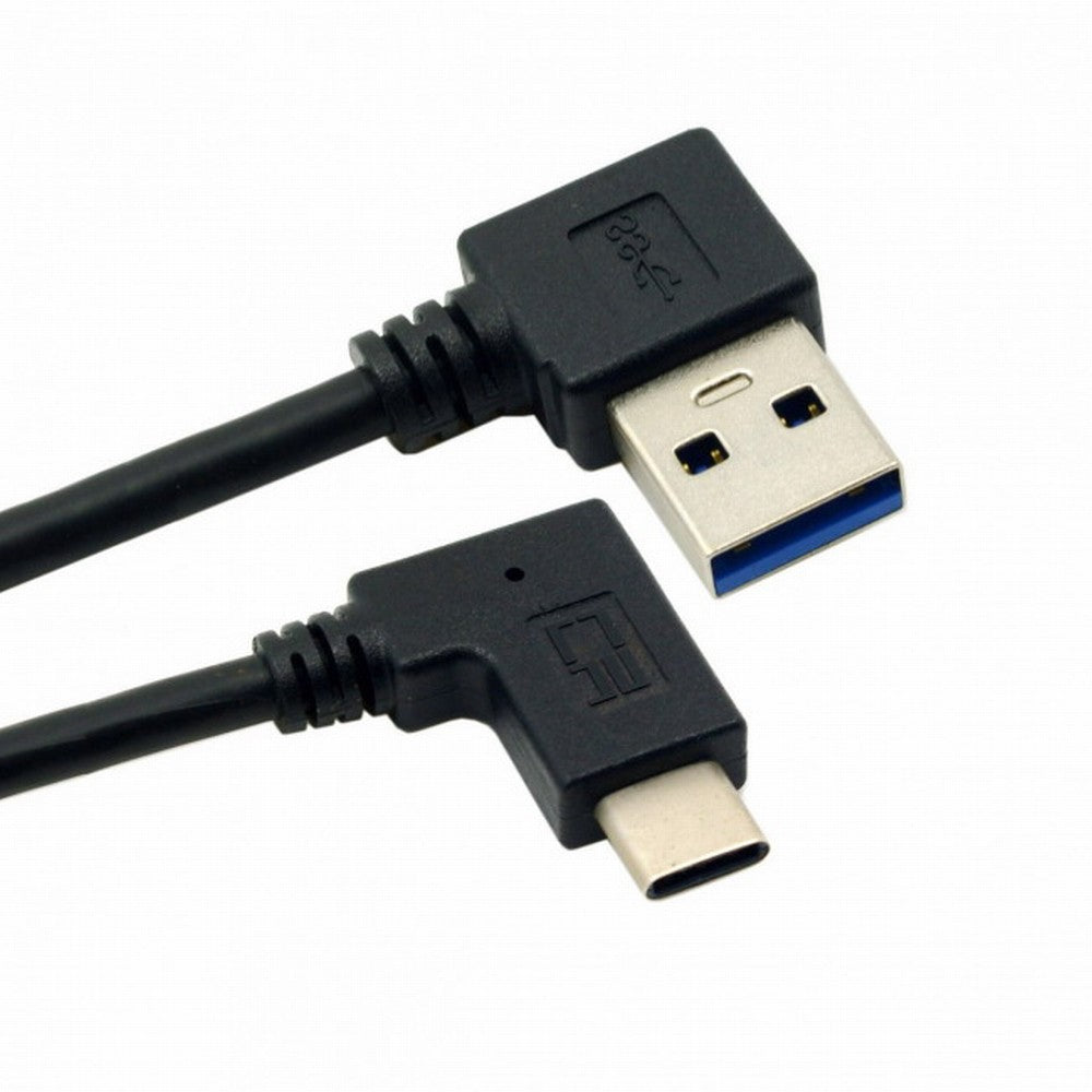 Reversible USB 3.1 USB-C Angled to 90 Degree Right Angled USB 3.0 Cable for Laptop Tablet Phone UC-089-RI