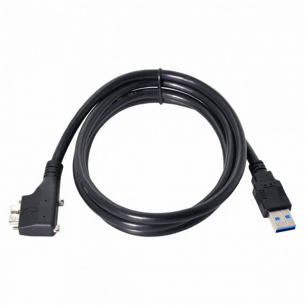 Dual Screws 90 Degree Left Angled Micro USB Mount to USB3.0 Data Cable for Industrial Camera CC-U3-054-LE
