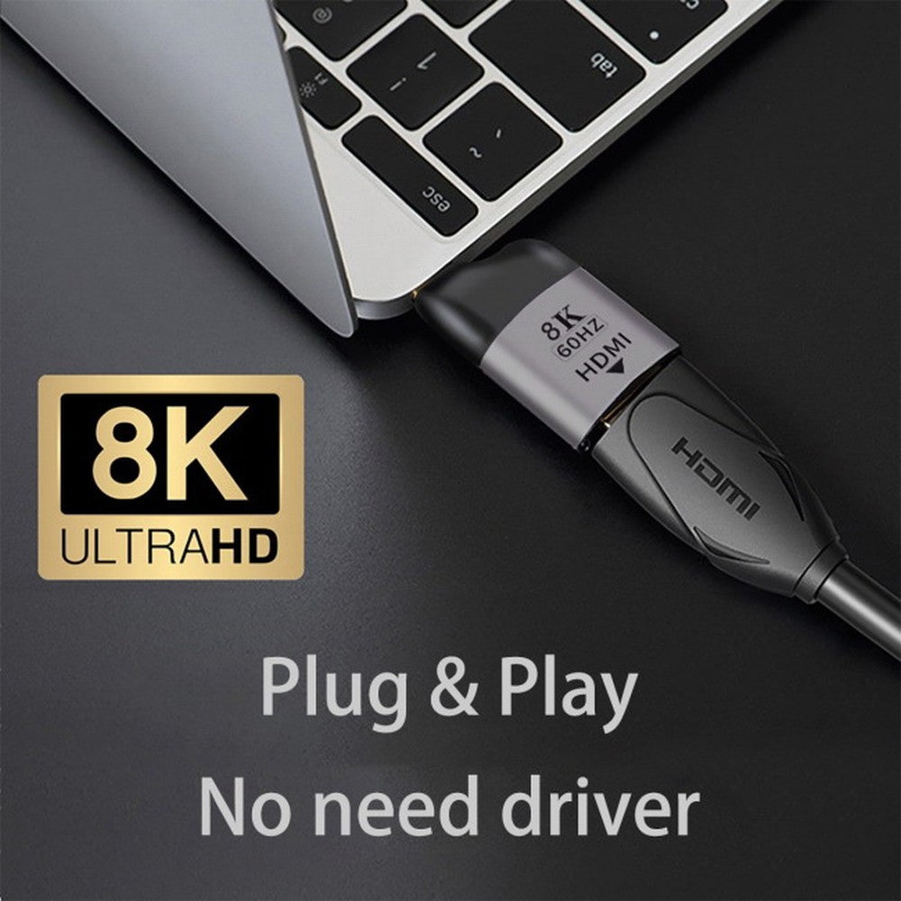 USB4 USB-C Type-C Source to Female HDMI 2.1 Display 8K 60HZ UHD 4K HDMI Male Monitor Adapter UC-220-H8K