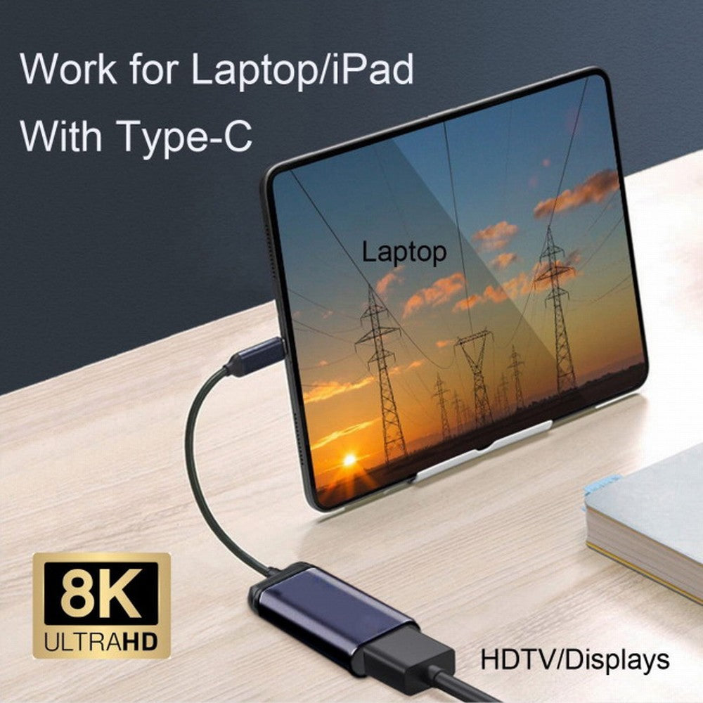 USB4 USB-C Type-C Source to Female HDMI 2.1 Cable Display 8K 60HZ UHD 4K HDMI Male Monitor UC-006-H8K