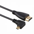 Right Angled 90 Degree Micro HDMI to HDMI Male HDTV Cable for Cell Phone Tablet Camera HD-066-RI