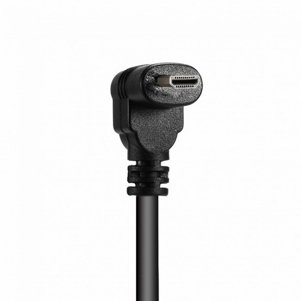 Down Angled 90 Degree Micro HDMI to HDMI Male HDTV Cable for Cell Phone Tablet Camera HD-066-DN