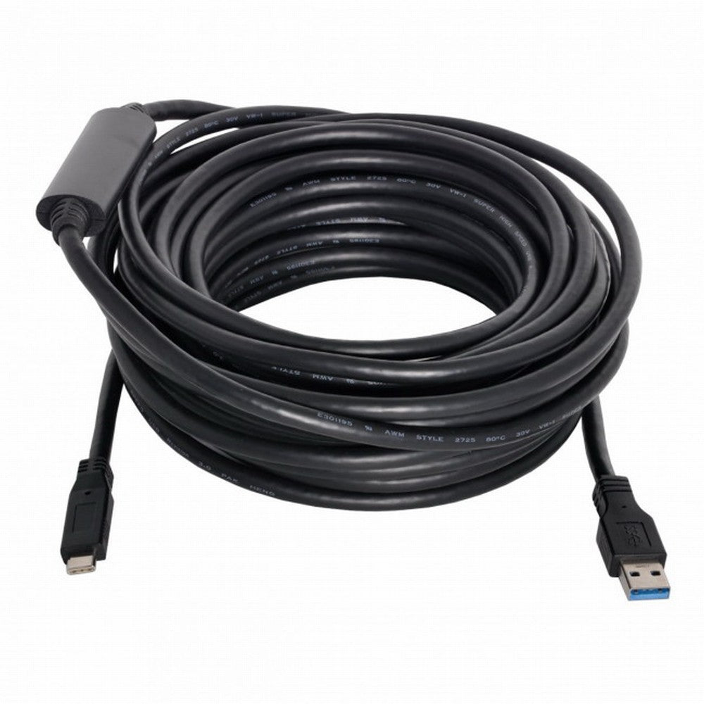 8m USB-C USB 3.1 Type C Male to USB3.0 Type A Male Data GL3523 Repeater Cable for Tablet Phone Hard Disk Drive UC-199-BK-8.0M
