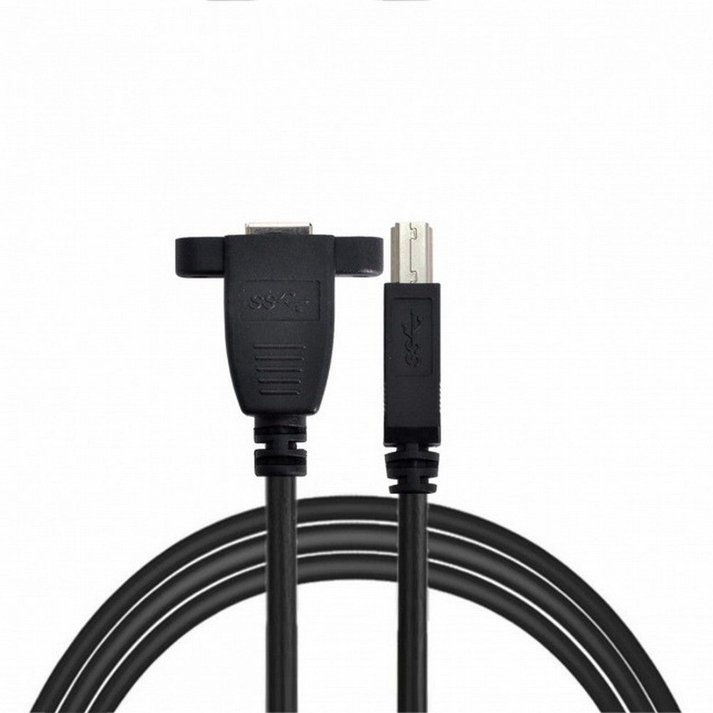 Super Speed USB 3.0 Back Panel Mount B Female To Male B Type Extension Cable 0.5m U3-092-BK