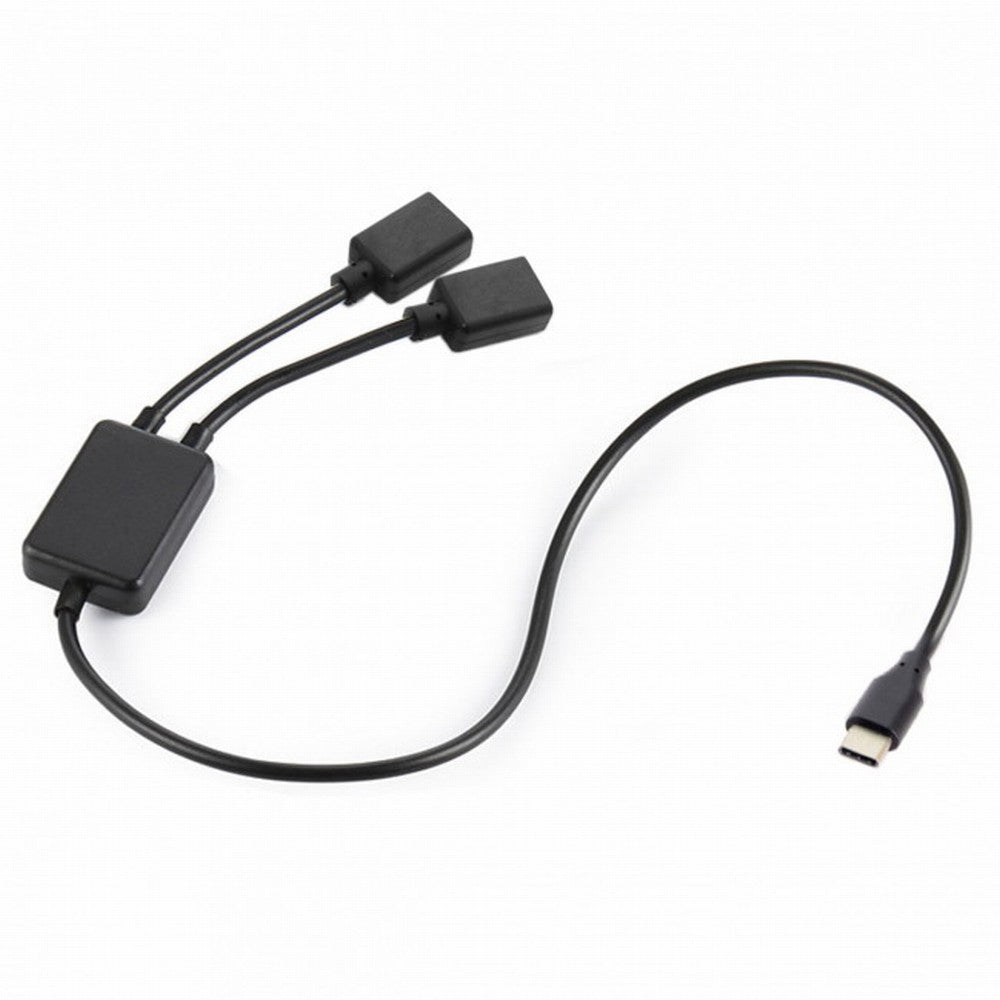 Type-C to Dual Ports USB-C Female Hub Cable For Laptop PC Mouse Flash Disk UC-127